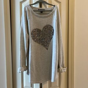 Gray INC Heart Top
